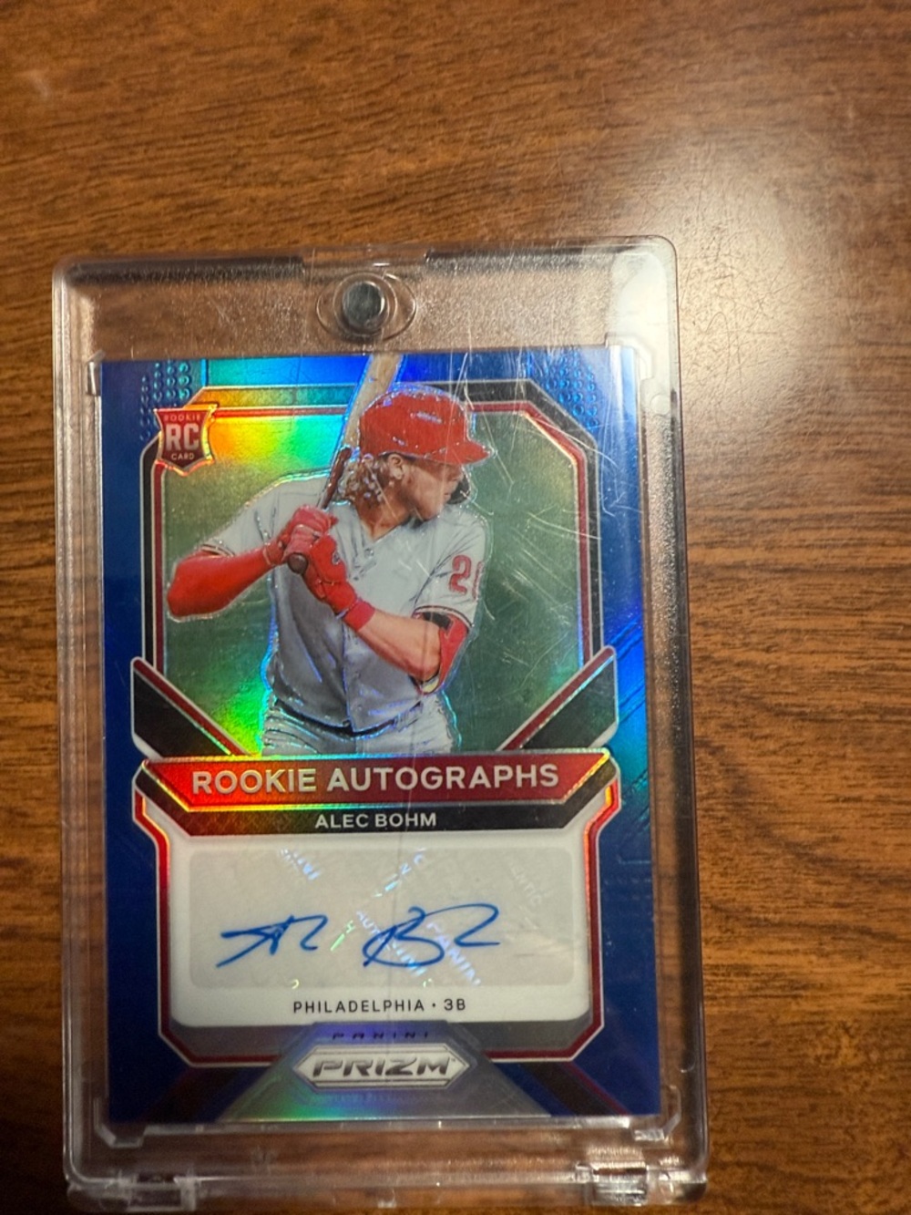 Panini Blue Holographic Rookie Autographs Baseball Card